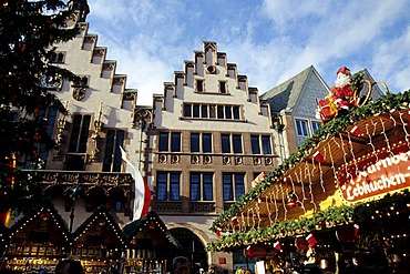 Christmas, Christmas decoration, Christmas market at the Roemer, historic centre, Frankfurt am Main, Hesse, Germany, Europe