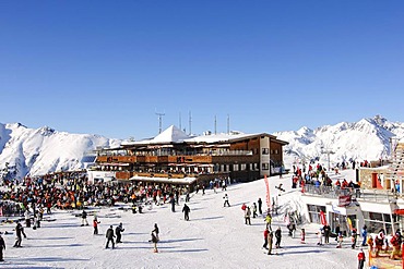 Silvretta middle station, Ischgl ski resort, Tyrol, Austria, Europe