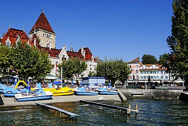 Chateau d'Ouchy palace, Lausanne, Lake Geneva, Canton Vaud, Switzerland, Europe