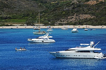 Boats, Golf di Rondinara, Corsica, France, Europe