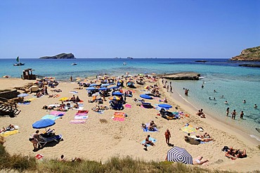 Beach, Cala Conta, Ibiza, Pine Islands, Balearic Islands, Spain, Europe