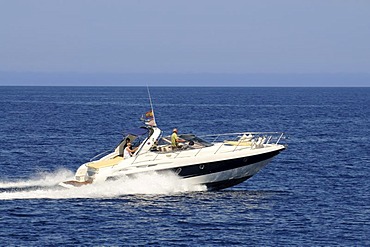 Motorboat, Ibiza, Pine Islands, Balearic Islands, Spain, Europe