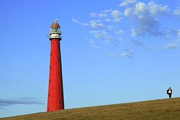 Lange Jaap Lighthouse, dike, promenader, Kijkduin, Den Helder, province of North Holland, Netherlands, Europe