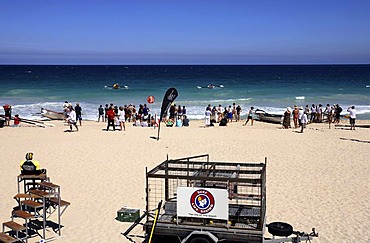 Surf Life Savers Trailer on Scarborough Beach, Perth, Western Australia, Australia