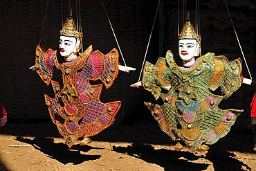 Puppets, dolls, market Indein, Burma, Myanmar, Southeast Asia