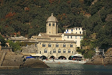 San Fruttuoso di Capodimonte Benedictine abbey, Camogli community, Liguria, Italy, Europe