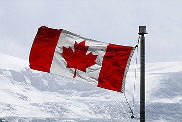 Canada flag, Icefield Parkway, Canada