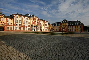 Main entrance of Schloss Bruchsal castle, Bruchsal, Baden-Wuerttemberg, Germany, Europe