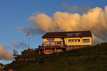 Mountain restaurant on the Ebenalp, Canton Appenzell, Switzerland, Europe