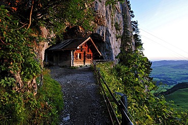 Wildkirchli below the Ebenalp, Alpstein Mountains, Canton Appenzell, Switzerland, Europe