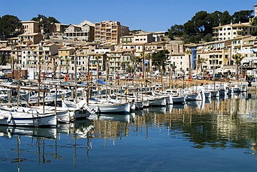 Marina of Port de Soller, Majorca, Balearic Islands, Spain, Europe