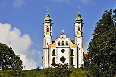 Heilig-Kreuz Church on Kalvarienberg hill, Bad Toelz, Bavaria, Germany, Europe