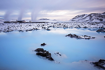 Blue Lagoon in the winter in Iceland, Europe