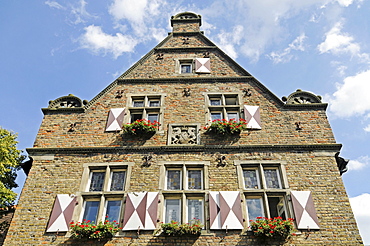 Steinhaus building, public library, historic old town, Werne, Kreis Unna district, North Rhine-Westphalia, Germany, Europe