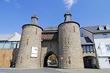 Witches tower, city gate, city history museum, Juelich, Dueren district, North Rhine-Westphalia, Germany, Europe