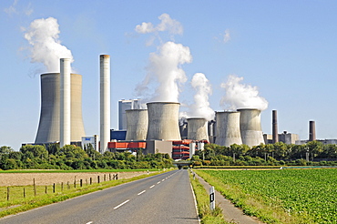 RWE lignite-fired power plant, Niederaussem, Bergheim, Rhineland, North Rhine-Westphalia, Germany, Europe