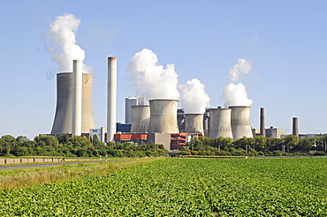 RWE lignite-fired power plant, Niederaussem, Bergheim, Rhineland, North Rhine-Westphalia, Germany, Europe