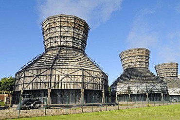 Cooling towers, coal power station, E.ON AG, Datteln, Dortmund Ems Canal, North Rhine-Westphalia, Germany, Europe