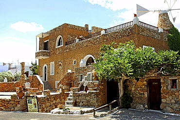 Main building, Lychnostatis Open Air Museum, Museum of the traditional Cretan life, Hersonissos, Crete, Greece, Europe