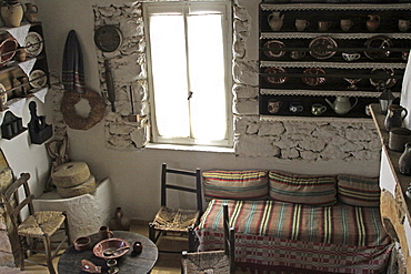 Middle-class home, Lychnostatis Open Air Museum, Museum of the traditional Cretan life, Hersonissos, Crete, Greece, Europe