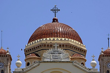 Large Minas Church, Episcopal Cathedral, Heraklion or Iraklion, Crete, Greece, Europe