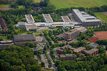 Aerial photo, Fachhochschule technical college Gelsenkirchen Buer, Gelsenkirchen, Ruhrgebiet area, North Rhine-Westphalia, Germany, Europe
