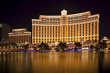 Bellagio Hotel at night, Las Vegas, Nevada, USA