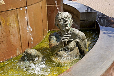 "Kurschatten Brunnen" fountain in Bad Wildungen, Hesse, Germany, Europe