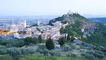 Assisi early in the morning, Umbria, Italy, Europe