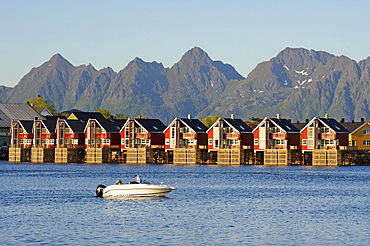 Houses at the harbour, Svolvaer, Norway, Scandinavia, Europe