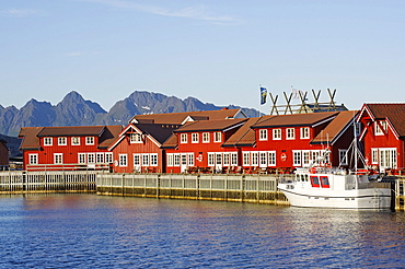 Houses at the harbour, Svolvaer, Norway, Scandinavia, Europe