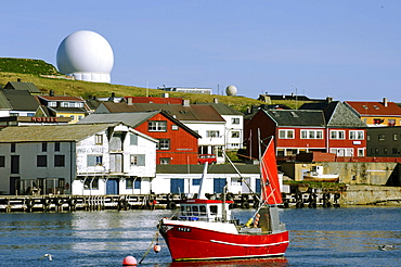 Radar station Globus II for tracking space debris, Vardo, Vardoe, Norway, Scandinavia, Europe