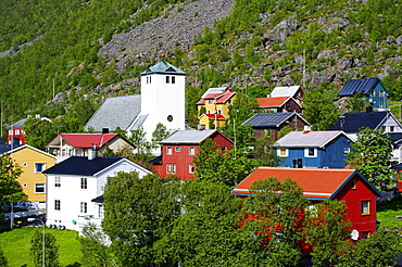 Oksfjord town, Norway, Scandinavia, Europe