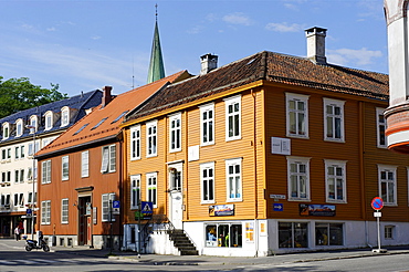 Former trading houses at the Kjopmannsgata, Trondheim, Norway, Scandinavia, Europe