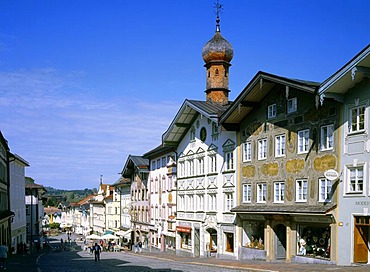 Marktstrasse street, Bad Toelz, Upper Bavaria, Germany, Europe