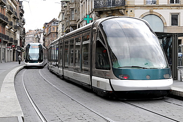 Tram in Strasbourg, Alsace, France, Europe