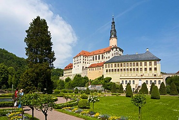 Schloss Weesenstein castle with Baroque garden in Dresden, Saxony, Germany, Europe