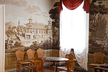 Chinese salon, Weesenstein Castle near Dresden, Saxony, Germany, Europe