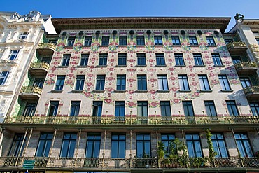 Art Nouveau building in the Wienzeile street, Vienna, Austria, Europe