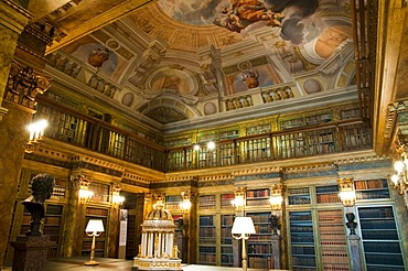 Library, Palais Liechtenstein city palace, Vienna, Austria, Europe