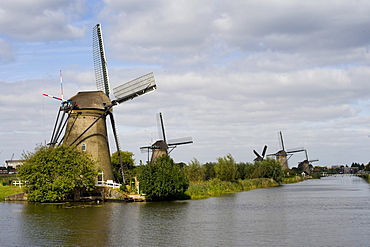 Kinderdijk, polder mills, South Holland, Holland, Netherlands, Europe