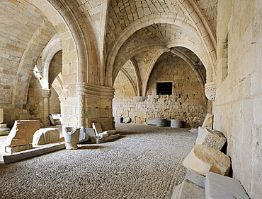 Courtyard of the Archaeological Museum, Rhodes Town, Rhodes, Greece, Europe