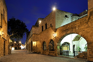 Buildings on Museum Square, Platia Moussio, Rhodes Town, Rhodes, Greece, Europe