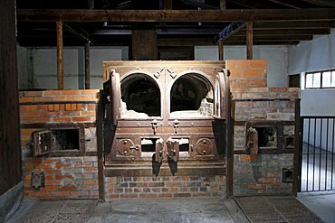 Old small crematorium, Dachau Concentration Camp Memorial Site, Dachau, Bavaria, Germany, Europe