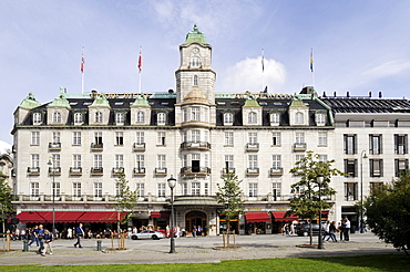 Grand Hotel and Grand Cafe at Karl Johans Gate, Oslo, Norway, Scandinavia, Northern Europe