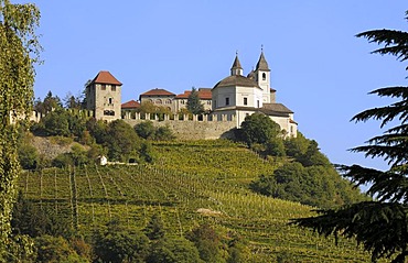 Saeben monastery at Klausen in the Valle Isarco, South Tyrol, Trentino, Italy, Europe