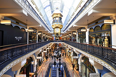 Royal Clock, arcades, boutiques, QVB, Queen Victoria Building, shopping centre, Sydney, New South Wales, Australia