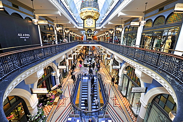 Royal Clock, arcades, boutiques, QVB, Queen Victoria Building, shopping centre, Sydney, New South Wales, Australia