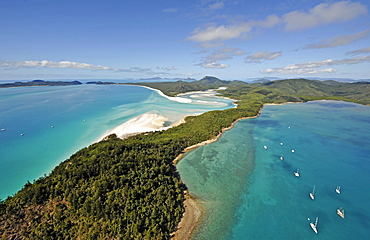 Aerial view of Whitehaven Beach, Whitsunday Island, Whitsunday Islands National Park, Queensland, Australia