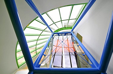 Interior, elevator, New State Gallery, Stuttgart, Baden-Wuerttemberg, Germany, Europe